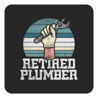 Retirement Plumber Pension Square Sticker