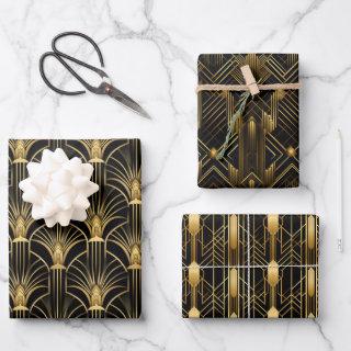 Retro 1920s Art Deco Gold Pattern Geometric Gift  Sheets