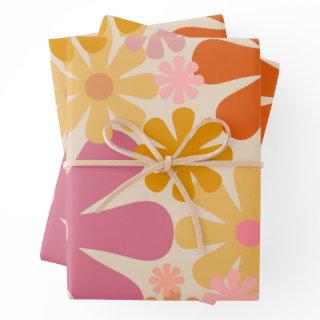Retro 1960s 1970s Flowers Floral Pattern  Sheets