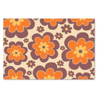 Retro 1960s Style Floral Pattern Tissue Paper