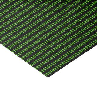 Retro 1s and 0s Green Binary Machine Language Code Tissue Paper