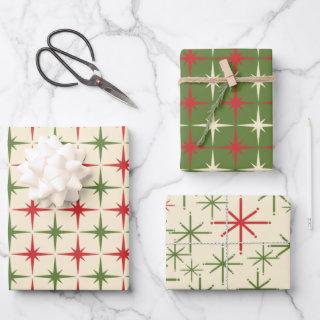 Retro 50s Atomic Christmas Starburst Patterns  Sheets