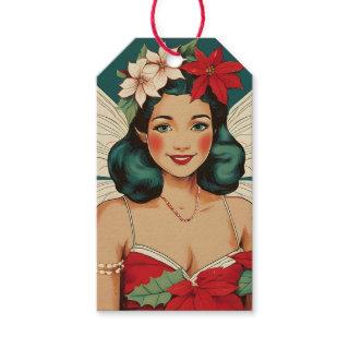Retro 50s Tropical Christmas Pin-Up Starlet Gift Tags