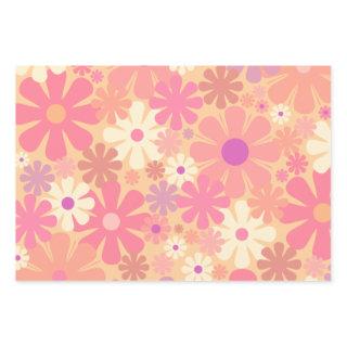 Retro 60s 70s Aesthetic Floral Pattern  Sheets