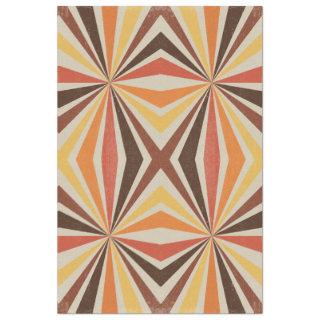 Retro 60s 70s Sunburst Striped Geometric Pattern Tissue Paper