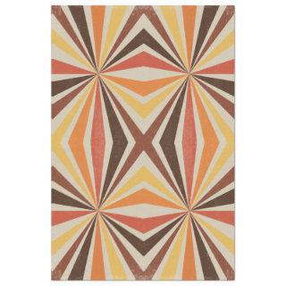 Retro 60s 70s Sunburst Striped Geometric Pattern Tissue Paper