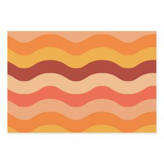 Retro 70s groovy abstract waves orange and yellow   sheets