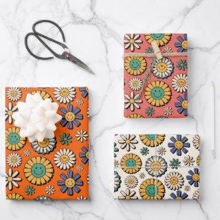 Retro 70s Groovy Daisies Hippie Flower  Sheets