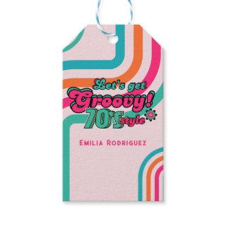 Retro 70's Party Favor Tags Girls Birthday Groovy