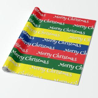 Retro 70s Stripes Merry Christmas
