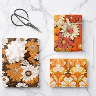 Retro 70s style floral pattern  sheets