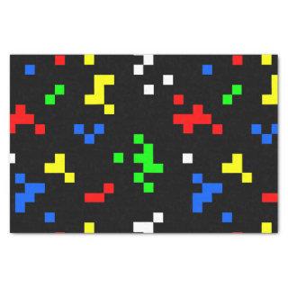 Retro 8 Bit Video Game Graphics Pattern Tissue Paper