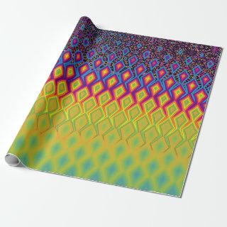 Retro 90s Vibrant Neon Color Abstract Pattern