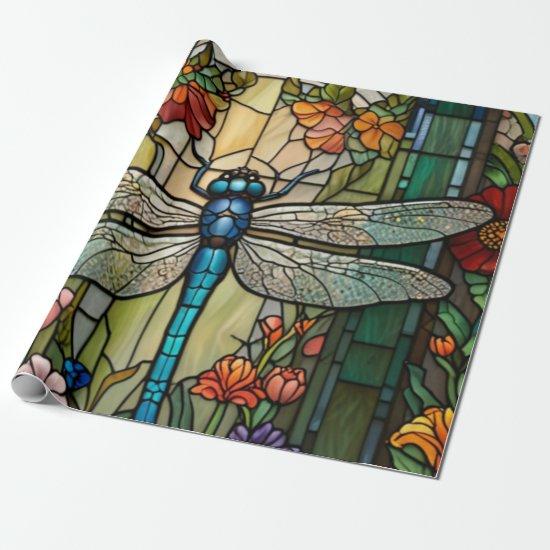 Retro art nouveau dragonfly boho chic