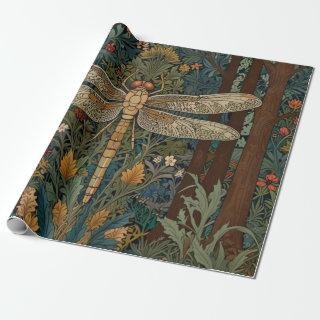 Retro art nouveau dragonfly boho chic