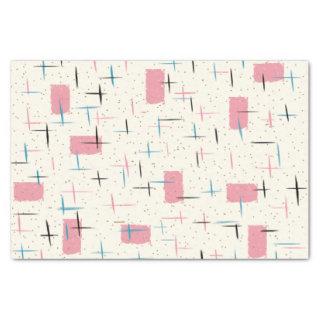 Retro Atomic Pink Pattern Tissue Ribbon Tissue Paper