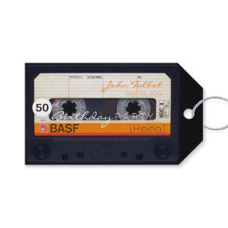 Retro Audiotape 50th birthday Thank You Gift Tag