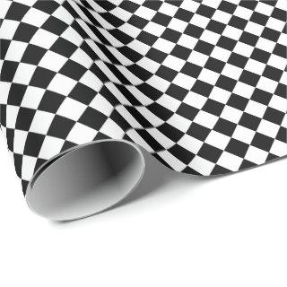 Retro Black and White Checkered Pattern