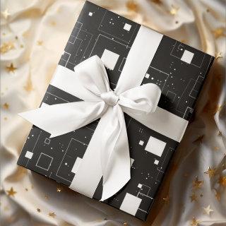 Retro Black and White Geometric Pattern