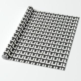 Retro Black White Geometric Mid Century Modern