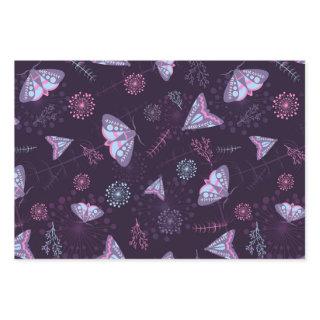 retro blue pink cyan elegant beautiful butterfly  sheets