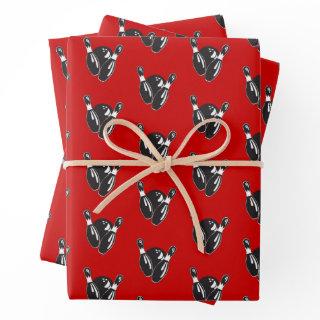 Retro Bowling Pins and Ball  Sheets
