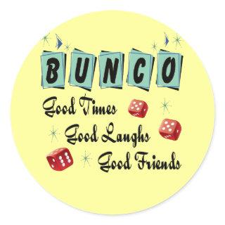 Retro Bunco Classic Round Sticker