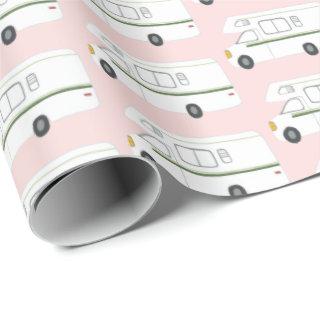 Retro Camper Motorhome pink