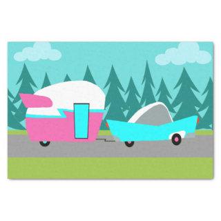 Retro Camper / Trailer and Car Tissue Paper