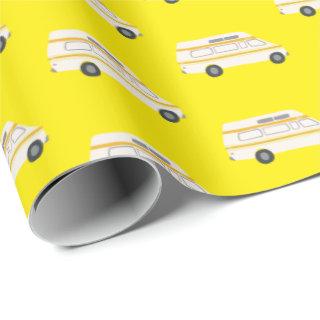 Retro Campervan Motorhome RV Van Yellow