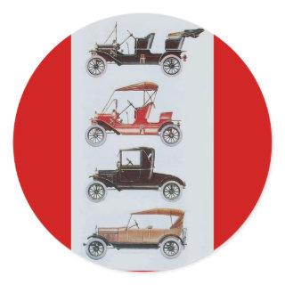 RETRO CARS 2- Auto repair automotive Classic Round Sticker