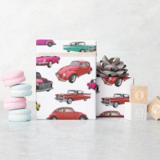 Retro Cars and Trucks Pattern