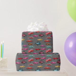 Retro Cars and Trucks Pattern