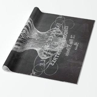 Retro chalkboard scripts victorian lingerie corset