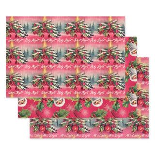 Retro Christmas Silent Night  Sheets
