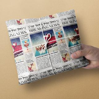 Retro Christmas  Newspaper Wrap