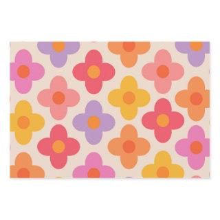 Retro Colorful Hippie Mod Flowers Pattern   Sheets