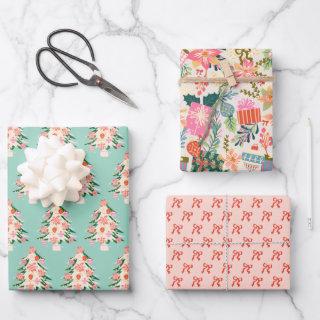 retro colorful modern christmas holiday  sheets