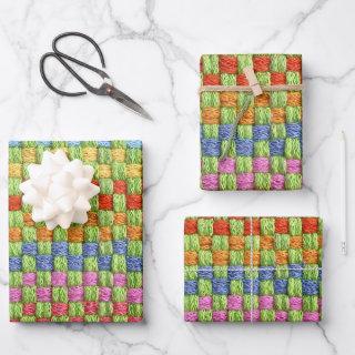 Retro Colorful Potholder Checked Pattern  Sheets