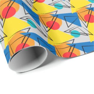 Retro Contemporary Geometric Colorful Pattern