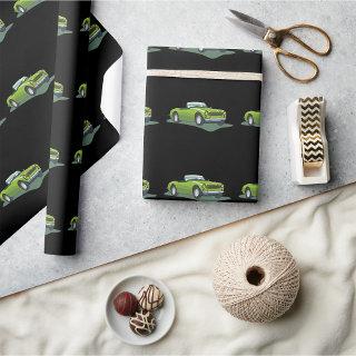 Retro Convertible Green Car