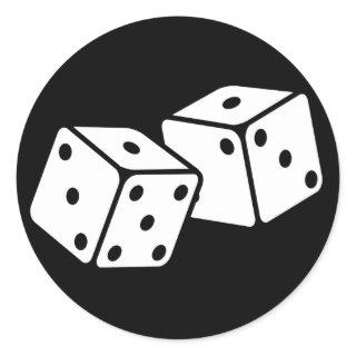 Retro Dice Classic Round Sticker