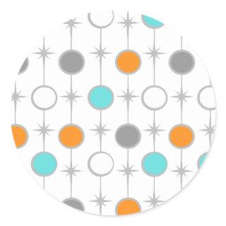 Retro Dots and Starbursts Stickers