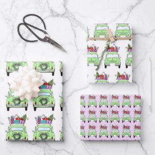Retro Fiat 500 with Christmas Gifts  Sheets