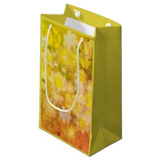 Retro Floral Abstract Salty Watercolor Painting  Small Gift Bag