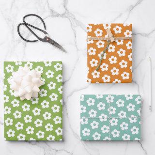 Retro Floral Cute Cartoon Daisy Pattern  Sheets