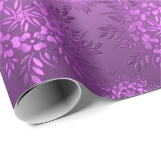 Retro Floral Purple Gradient