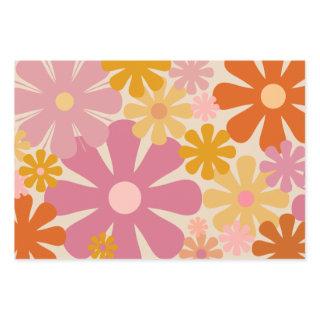 Retro Flowers 60s 70s Aesthetic Floral Pattern  Sheets