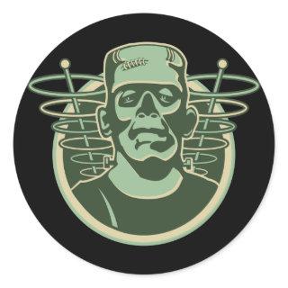 Retro Frankenstein Classic Round Sticker