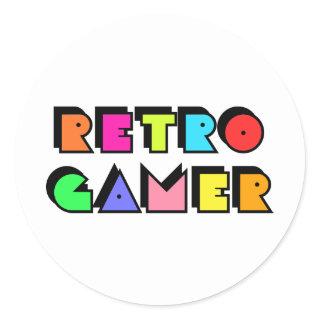 Retro Gamer Classic Round Sticker